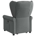 vidaXL Fauteuil inclinable électrique gris foncé tissu