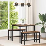 vidaXL Table de salle à manger / Table de repas MÉTAL