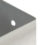 vidaXL Ancres de poteau 4 Pièces Métal galvanisé 121 mm
