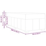 vidaXL Cadre de lit avec matelas Bleu 90 x 200 cm tissu