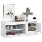 vidaXL Armoire à chaussures blanc 100x42x60 cm bois d'ingénierie