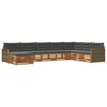 vidaXL Ensemble de canapés d'extérieur 8 pc Naturel et Anthracite