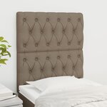 vidaXL Tête de lit Taupe 80x7x118/128 cm Tissu