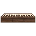 vidaXL Cadre de lit sans matelas chêne marron 140x190 cm