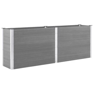 vidaXL Lit surélevé de jardin 250x50x91 cm WPC Gris