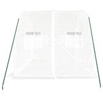 vidaXL Serre avec cadre en acier blanc 6 m² 3x2x2 m