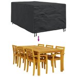vidaXL Housse pour mobilier d'extérieur Noir 143 x 225 x 90 cm 600D