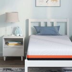 vidaXL Matelas Blanc  Gris 80 x 160 cm Mousse