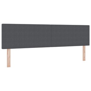 vidaXL Tête de lit LED avec tête de lit Gris foncé 180 cm Polyester