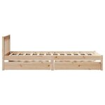vidaXL Cadre de lit sans matelas 75x190 cm bois de pin massif