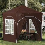 vidaXL Tente de fête pop-up 192 x 192 x 245 cm Marron