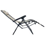 vidaXL Chaises pliables de terrasse 2 Pièces Crème Textilène