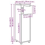 vidaXL Cabinet de salle de bain Gris béton 30 5 x 30 x 101 cm