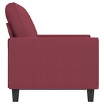 vidaXL Canapé à 2 places Rouge bordeaux 120 cm Tissu