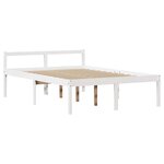 vidaXL Lit bibliothèque sans matelas blanc 160x200 cm bois pin massif