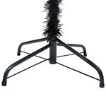 vidaXL Arbre de Noël artificiel pré-éclairé et boules noir 210 cm PVC