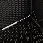 vidaXL Banc de jardin avec coussins noir résine tressée