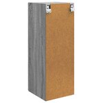 vidaXL Armoire Murale 33 x 34 5 x 90 cm Bois d'ingénierie Sonoma gris