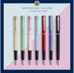 Waterman allure pastel stylo plume  bleu pastel  plume fine  encre bleue  coffret cadeau