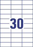 Boite de 3000 etiquettes universelles 70 x 29,7 mm sur 100f a4 blanc avery zweckform