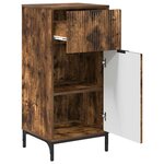 vidaXL Cabinet de salle de bain Chêne fumé 39 5 x 36 x 88 cm