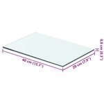 vidaXL Panneaux d'étagère 2 Pièces Verre Transparent 40 x 20 cm