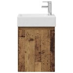 vidaXL Meuble de salle de bain avec robinet Bois ancien