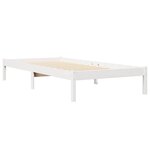 vidaXL Lit bibliothèque sans matelas blanc 100x200 cm bois pin massif