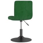 vidaXL Chaises pivotantes à manger lot de 2 vert foncé velours