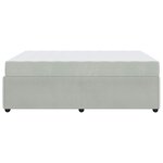 vidaXL Cadre de lit avec matelas Gris clair 160 x 200 cm tissu