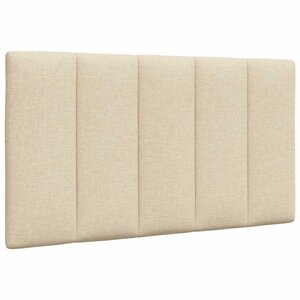 vidaXL Coussin de tête de lit Hanko crème 90 cm tissu