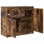 vidaXL Buffet avec tiroir chêne fumé 71x35x65 cm bois d'ingénierie