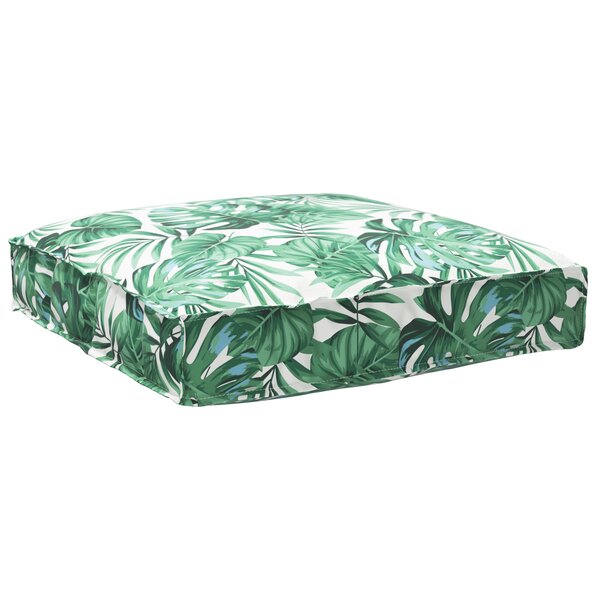 vidaXL Coussin de palette pour siège Motif Feuilles 80x80x12 cm en tissu Oxford