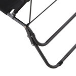 Chaise longue inclinable transat bain de soleil 2 en 1 pliant têtière amovible charge max. 136 Kg toile oxford facile d'entretien noir