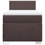 vidaXL Sommier à lattes de lit avec matelas Marron foncé 90x190 cm