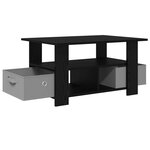 vidaXL Table basse Chêne noir 77 x 55 x 42 cm Bois d'ingénierie