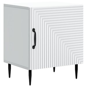 vidaXL Cabinet de chevet Blanc 43 x 34 5 x 50 cm Bois d'ingénierie