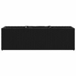 vidaXL Jardinières avec 3 pots 2 Pièces noir 105x30x32 cm résine tressée