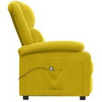 vidaXL Fauteuil inclinable électrique jaune velours