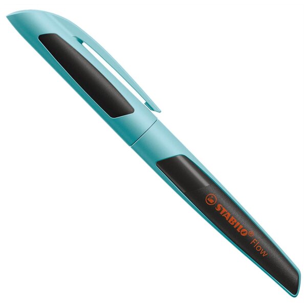 Stylo à plume Flow SPORTY Plume Moyenne Noir Turquoise STABILO