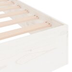 vidaXL Cadre de lit Blanc Bois massif 75x190 cm Petit simple