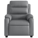 vidaXL Fauteuil de massage inclinable électrique gris similicuir