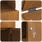 vidaXL Boîte de dépôt de colis Rouillé 44 x 35 x 59 cm