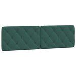 vidaXL Cadre de lit avec lumières LED vert foncé 180x200 cm velours