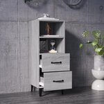 vidaXL Buffet Sonoma gris 34 5x34x90 cm Bois d'ingénierie