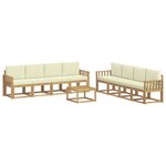 vidaXL Ensemble de canapés d'extérieur 9 pc Blanc et crème