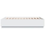 vidaXL Cadre de lit avec LED sans matelas blanc 135x190 cm