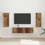 vidaXL Ensemble meuble TV 2 Pièces Bois ancien Bois d'ingénierie