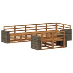 vidaXL Ensemble de canapés d'extérieur 8 pc Polyester