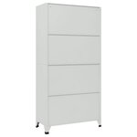 vidaXL Armoire à casier avec 6 compartiments Acier 90x45x180 cm Gris